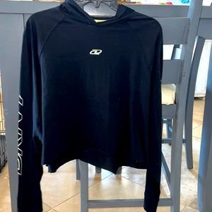 NWT DKNY Sport black 100% cotton hooded top; Size M